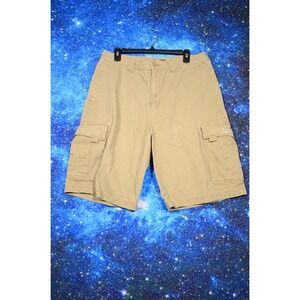 Quiksilver Cargo Shorts Mens 34‎ Khaki Beige Multi Pocket Surf Outdoor Casual